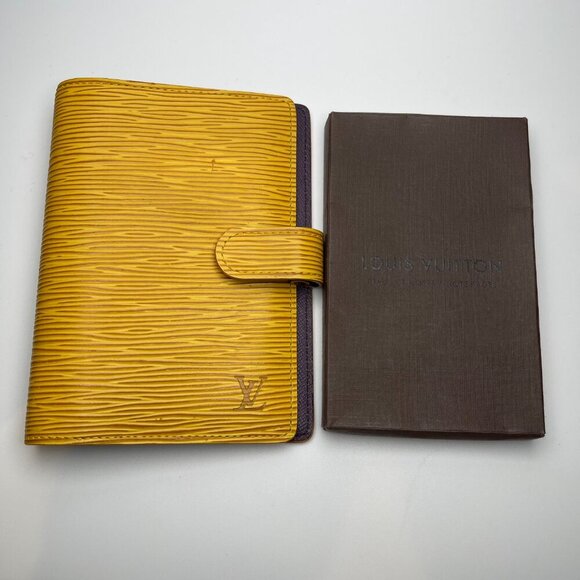 LOUIS VUITTON Yellow Epi Small Ring Agenda Preowned/Unused - Picture 1 of 12